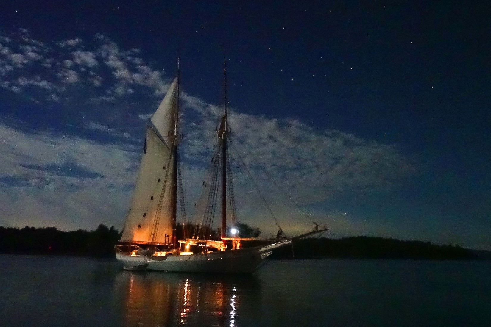 Stargazing from the decks of a windjammer